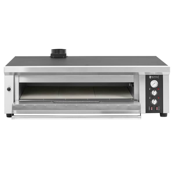 Royal Catering - Elektrisk pizzaugn - 6 x 33 cm - 1 kammare - 6600 W - 400 V - Chamottesten