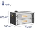 Miniatyrbild 8 av 8: Royal Catering - Elektrisk pizzaugn - 6+6 x 33 cm - 2 kammare - 13 200 W - 400 V - Chamottesten
