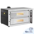 Miniatyrbild 1 av 8: Royal Catering - Elektrisk pizzaugn - 6+6 x 33 cm - 2 kammare - 13 200 W - 400 V - Chamottesten