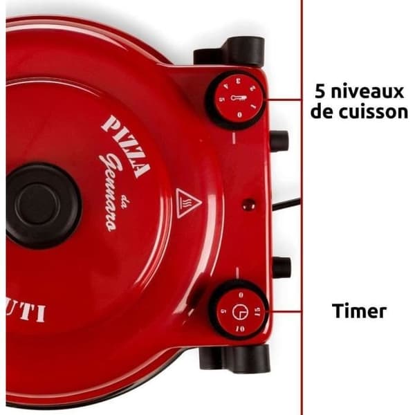 Pizzaugn - ARIETE - 919 - Maximal temperatur 400°C - 1200W - Refraktärplatta 32 cm