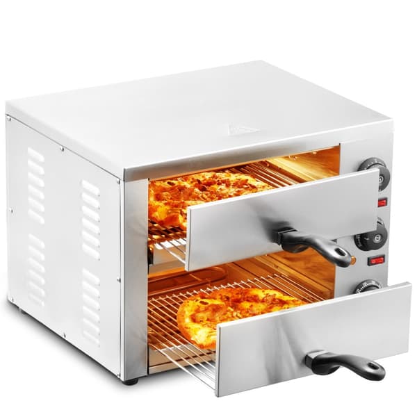 VEVOR Sähköpizza-uuni, 500W Teho, Lämpötila-alue 50-350°C, 120 Minuutin Ajastin