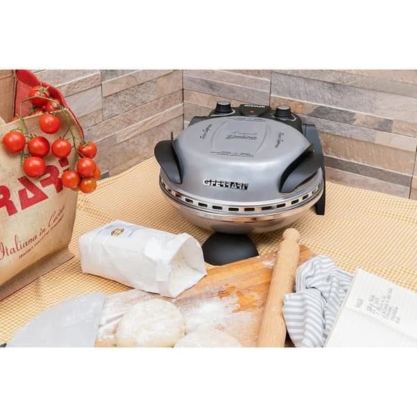 Pizzaugn G3 FERRARI - Limited Edition - 31cm - 1200 Watt - Eldfast stenplåt - Grå / Svart