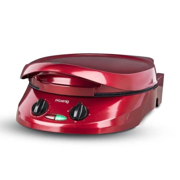 Express pajabak HKOENIG - TRT180 - Pizzaugn - Multifunktionsmultikokare - Temperatur upp till 210°C - Röd - 1800W