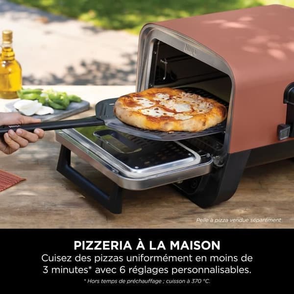 NINJA Pizzaugn - Woodfire OO101EU - 8 tillagningsprogram - Upp till 370°C - 2400W