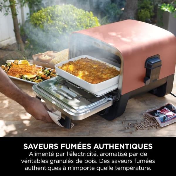 NINJA Pizzaugn - Woodfire OO101EU - 8 tillagningsprogram - Upp till 370°C - 2400W
