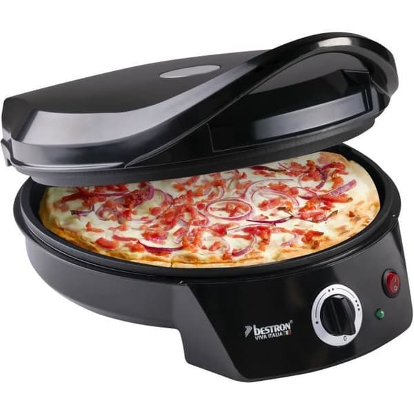 Bestron elektrisk pizzaugn - Upp till Ø 27cm - 1800 Watt - Svart