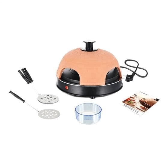 EMERIO PO-115985 PIZZAMASKIN OCH UGN 4 PIZZA(ER) SVART, ORANGE 900