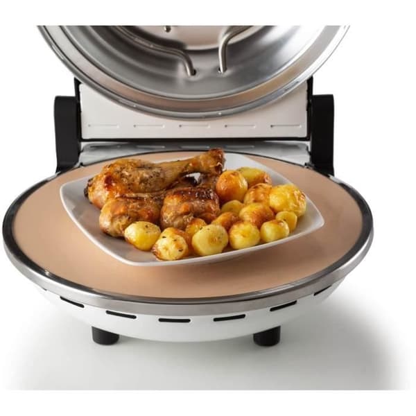 ARIETE Electric Pizza Ugn - 918 - Vit - Eldfast sten - 1200W - Diameter 33cm - Max temperatur 400°C