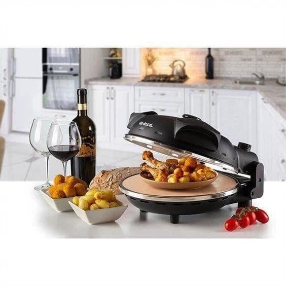 ARIETE Electric Pizza Ugn - 918 - Vit - Eldfast sten - 1200W - Diameter 33cm - Max temperatur 400°C