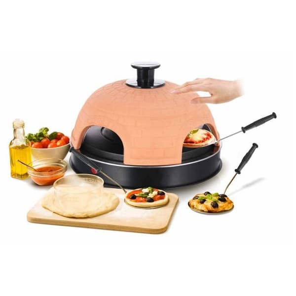 Emerio pizzaugn - PO-115984 - 1200 W - 6 personer - Terrakotta och svart