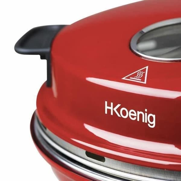 Pizzaugn HKOENIG - NAPL350 - Bakplåt 32 cm - Temperatur upp till 350°C - Röd - 1200 W