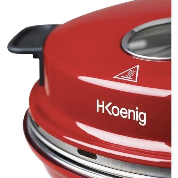 Pizzaugn HKOENIG - NAPL350 - Bakplåt 32 cm - Temperatur upp till 350°C - Röd - 1200 W