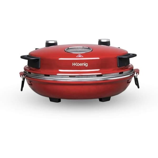 Pizzaugn HKOENIG - NAPL350 - Bakplåt 32 cm - Temperatur upp till 350°C - Röd - 1200 W