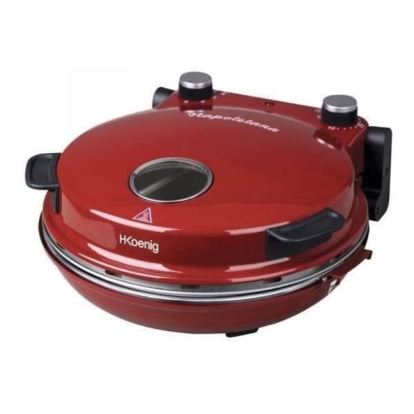 Pizzaugn HKOENIG - NAPL350 - Bakplåt 32 cm - Temperatur upp till 350°C - Röd - 1200 W