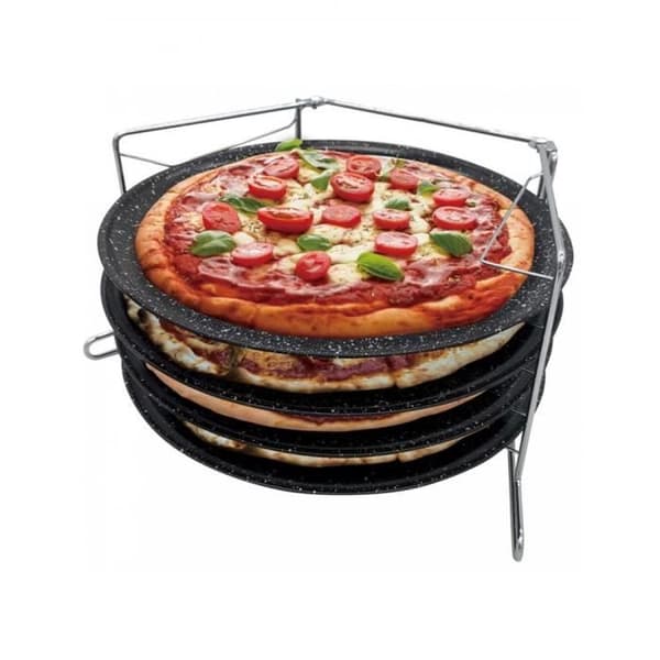 Pizzastenar - Kinghoff - KH1553 - Set om 4 - Färg Svart - Variabel temperatur