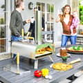 Pikkukuva 2 / 9: Ulkoilmapizza-uuni, 79x36x75 cm, hopea