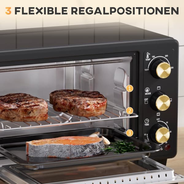 Miniugn, 16 L 1400W, 44x32x28.1 cm, Svart