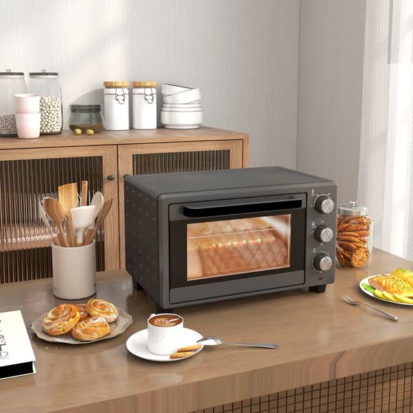 Mini Ovn, 21L 1400W 60 Min. Timer, 46.4L x 38B x 28.5H cm, Grå