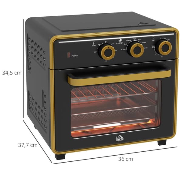 Liten ugn, 20L 1400W, 36x37.7x34.5 cm, Svart