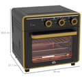 Miniatyrbild 3 av 9: Liten ugn, 20L 1400W, 36x37.7x34.5 cm, Svart