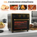 Miniatyrbild 4 av 9: Liten ugn, 20L 1400W, 36x37.7x34.5 cm, Svart
