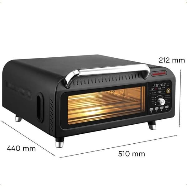 Pizzaovn - LITTLE BALANCE - 8733 - Pizza revolution'air - 2000 W - 18 L - Sort