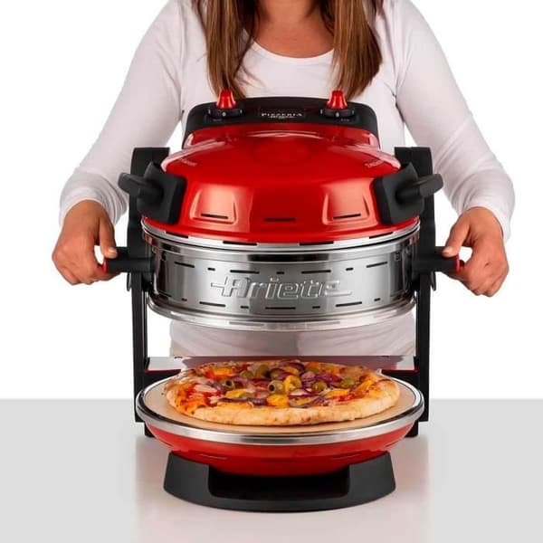 Pizzaugn - Ariete - 927 - 2 Tillagningszoner - 5 Nivåer - 400°C - Röd