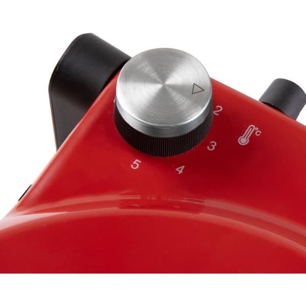 Pizzaugn - DOMO - DO9284PZ - Elektrisk 1200W - Keramisk sten - Röd