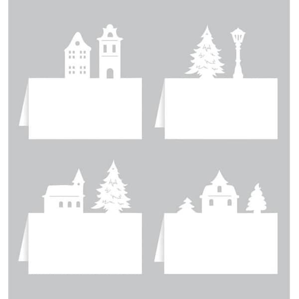 Byplatsmarkör 8 stycken - Vitt kreativt frö