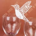 Miniatyrbild 3 av 4: TD® 50 delar glasdekorationsset, fågelformat bord-inskription namnkort plats-glas genombrutna vit bröllopsfest