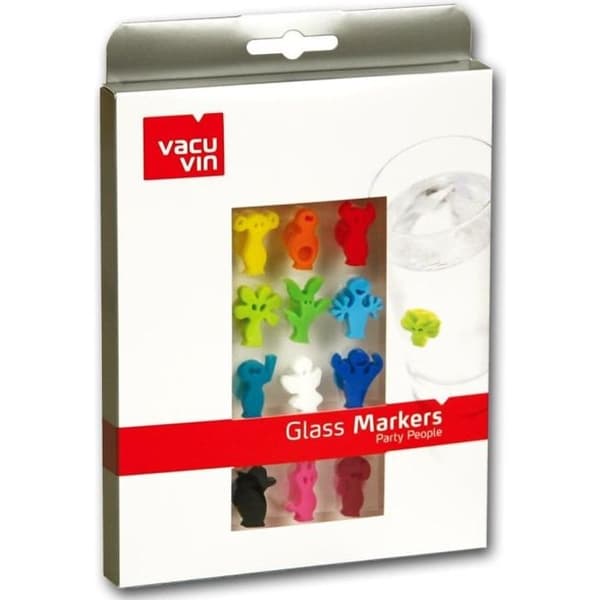 VACUVIN glasmarkörer 12 figurer