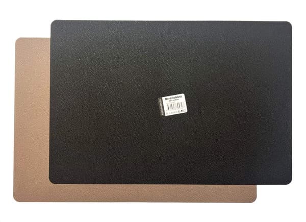 Underlägg Läderlook Brun/Svart 4-pack