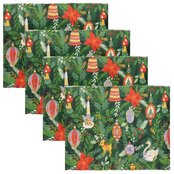 Furn Deck The Halls bordstabletter (Förpackning med 4 st) Green 46cm x 36cm