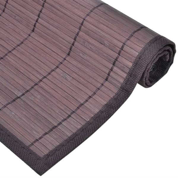 vidaXL 6 Bordstabletter i bambu 30 x 45 cm mörkbrun