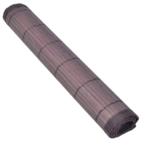 vidaXL 6 Bordstabletter i bambu 30 x 45 cm mörkbrun