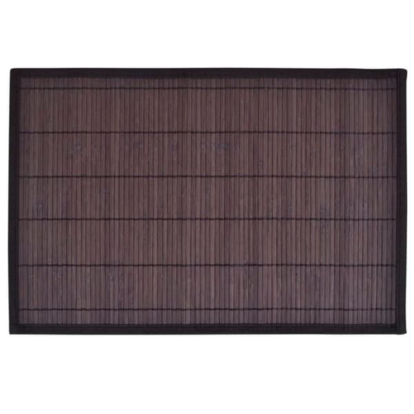 vidaXL 6 Bordstabletter i bambu 30 x 45 cm mörkbrun Brun