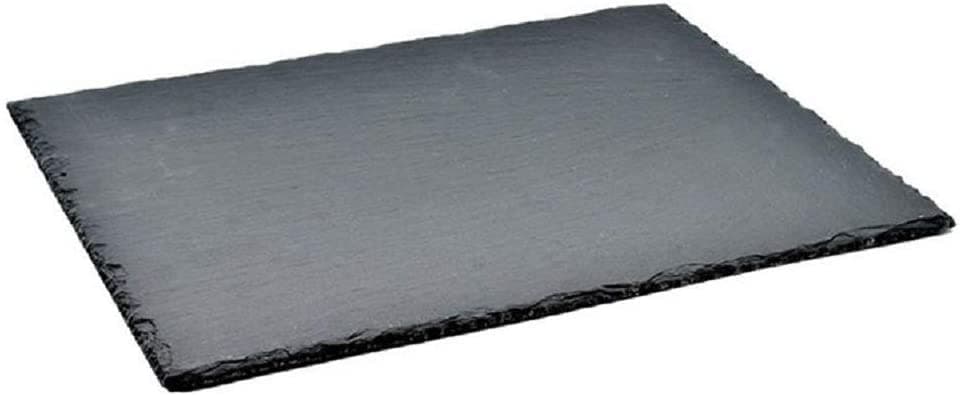 Homiu Slate Plattunderlägg Svart Servis 4-pack Storlek 30 x 20 CM Serveringsfat