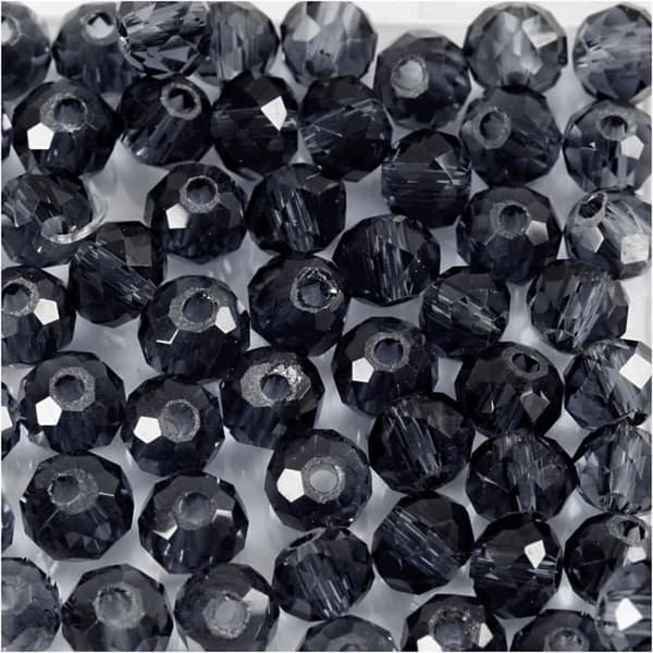 Perlor - Creotime - Svart - 4 mm - 45 stycken - Syntetisk