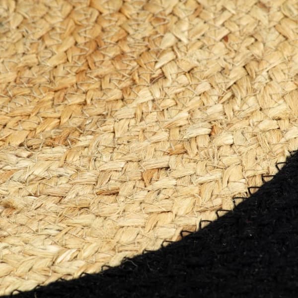 vidaXL Bordstabletter 6 st naturlig och svart 38 cm jute och bomull
