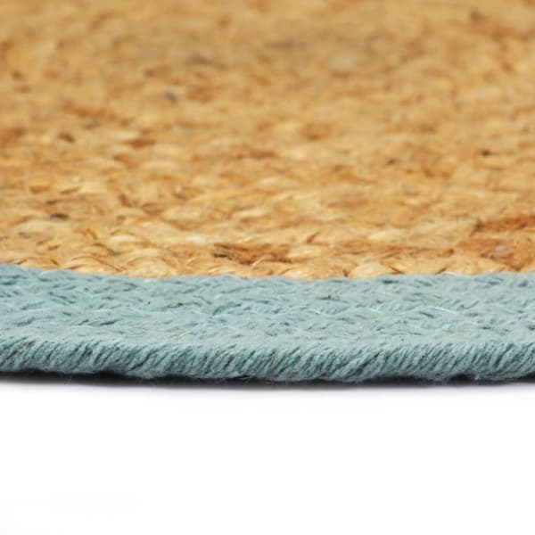 vidaXL dækkeservietter 6 stk. 38 cm jute og bomuld natur og grøn