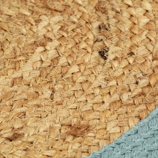 vidaXL dækkeservietter 6 stk. 38 cm jute og bomuld natur og grøn