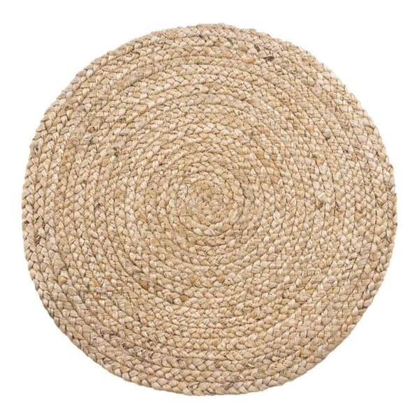 4st bordstabletter i flätad jute Ø 38 cm