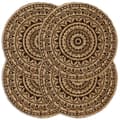Miniatyrbild 1 av 4: Bordstabletter 4 st mörkbrun 38 cm rund jute