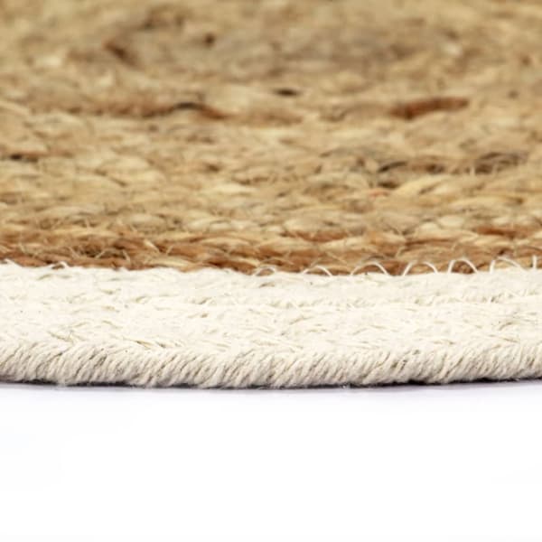 Bordstabletter 6 st naturlig 38 cm rund jute och bomull