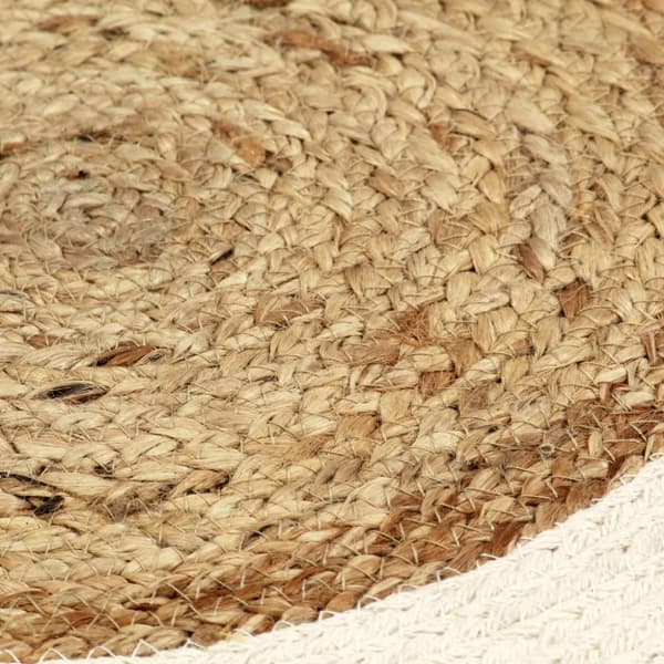Bordstabletter 6 st naturlig 38 cm rund jute och bomull