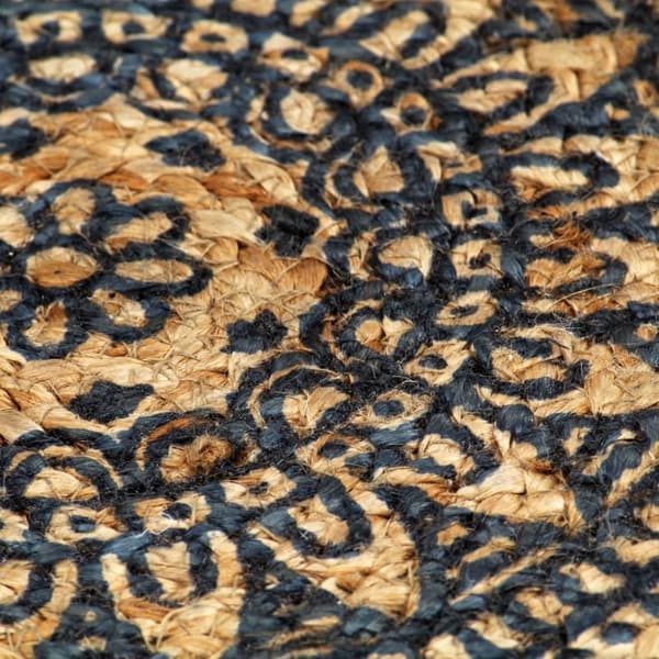 Bordstabletter 6 st mörkblå 38 cm rund jute