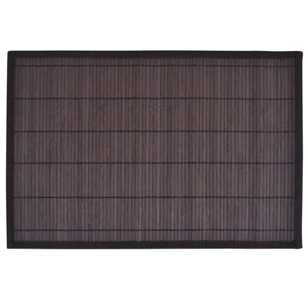 Bordstabletter - 6 Bordstabletter i bambu 30 x 45 cm mörkbrun