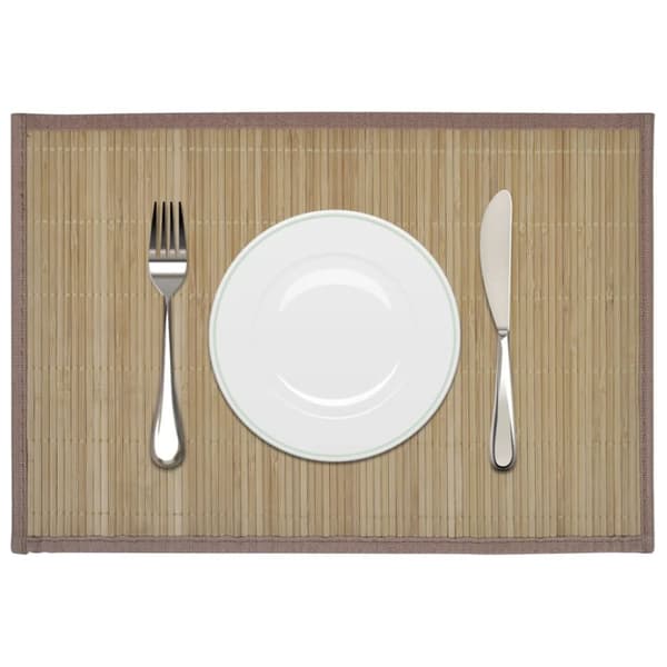 6 Bordstabletter i bambu 30 x 45 cm brun - Bordstablett - Bordstabletter - Home & Living