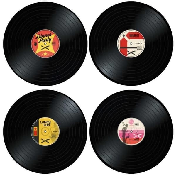 Vinyl Record Look bordstabletter