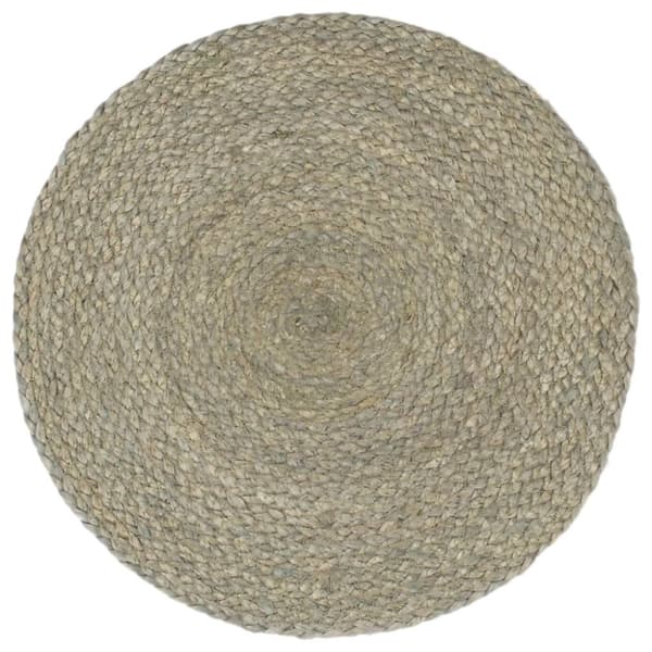 Bordstabletter 6 st grå 38 cm rund jute
